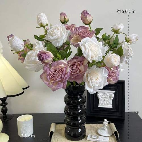 假花彷真花法式覆古焦边