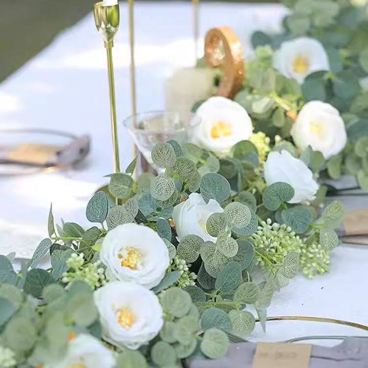 墙面挂饰仿真尤加利藤条家居装饰藤蔓绿色植物管道遮丑神器绿植