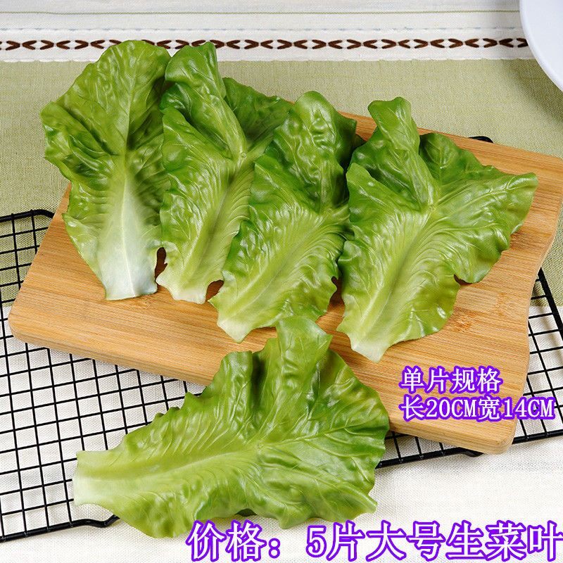 仿真生菜叶新款软胶假蔬菜拍照道具餐饮烧烤摆盘食品陈列摆摊装饰
