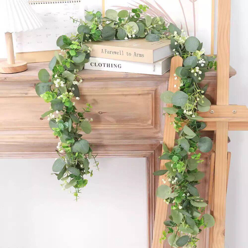 仿真尤加利藤条桉树叶爬山虎绿萝叶藤蔓假花吊顶叶子植物花藤