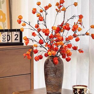 仿真花摆件灯笼果新年装饰品客厅玄关电视柜高级感布置送过年礼物