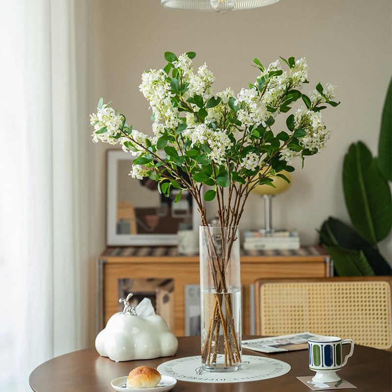 仿真花假花小清新千里香丁香花花瓶插花家居餐桌花家居装饰品摆件