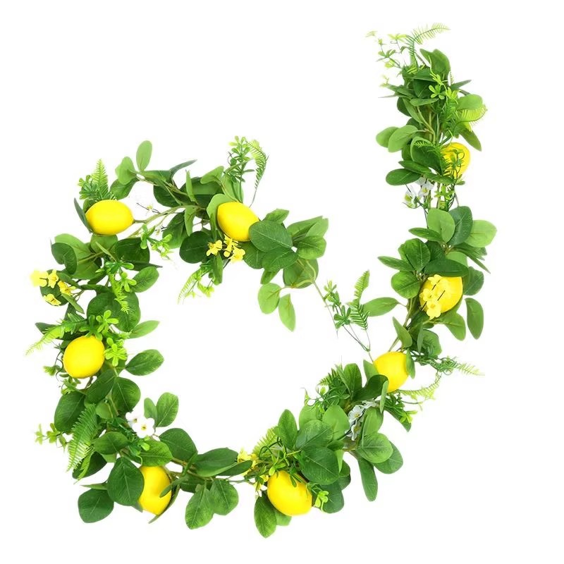 仿真柠檬果枝条干花果树枝 果实仿真花假花摆设餐桌装饰花艺摆件