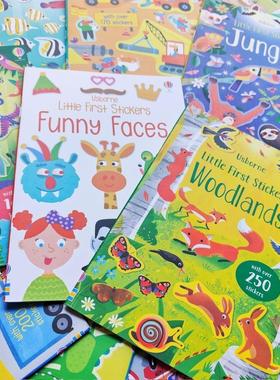 stcker book儿童英文贴纸书场景互动游戏贴纸宝宝贴贴画