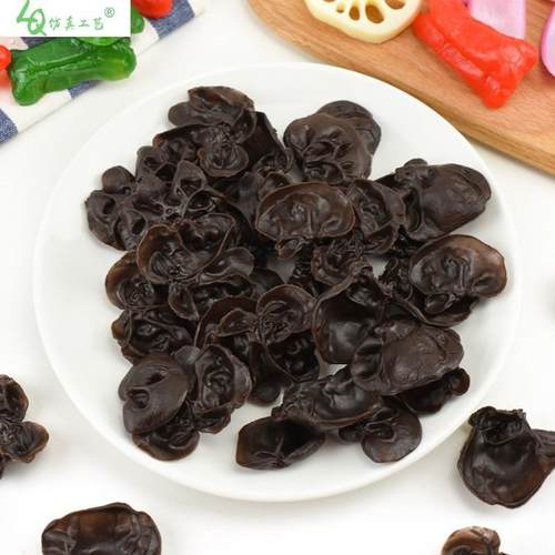 仿真黑木耳模型假蔬菜厨房饭店菜品食物食玩火锅材料展示道具