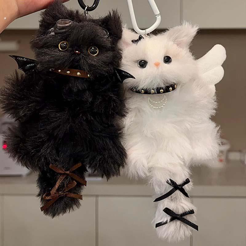 可爱毛绒小猫咪扭扭棒钥匙扣挂件成品生日送女生闺蜜朋友惊喜礼物