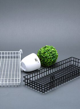 加粗网格置物架挂篮托盘超市篓子