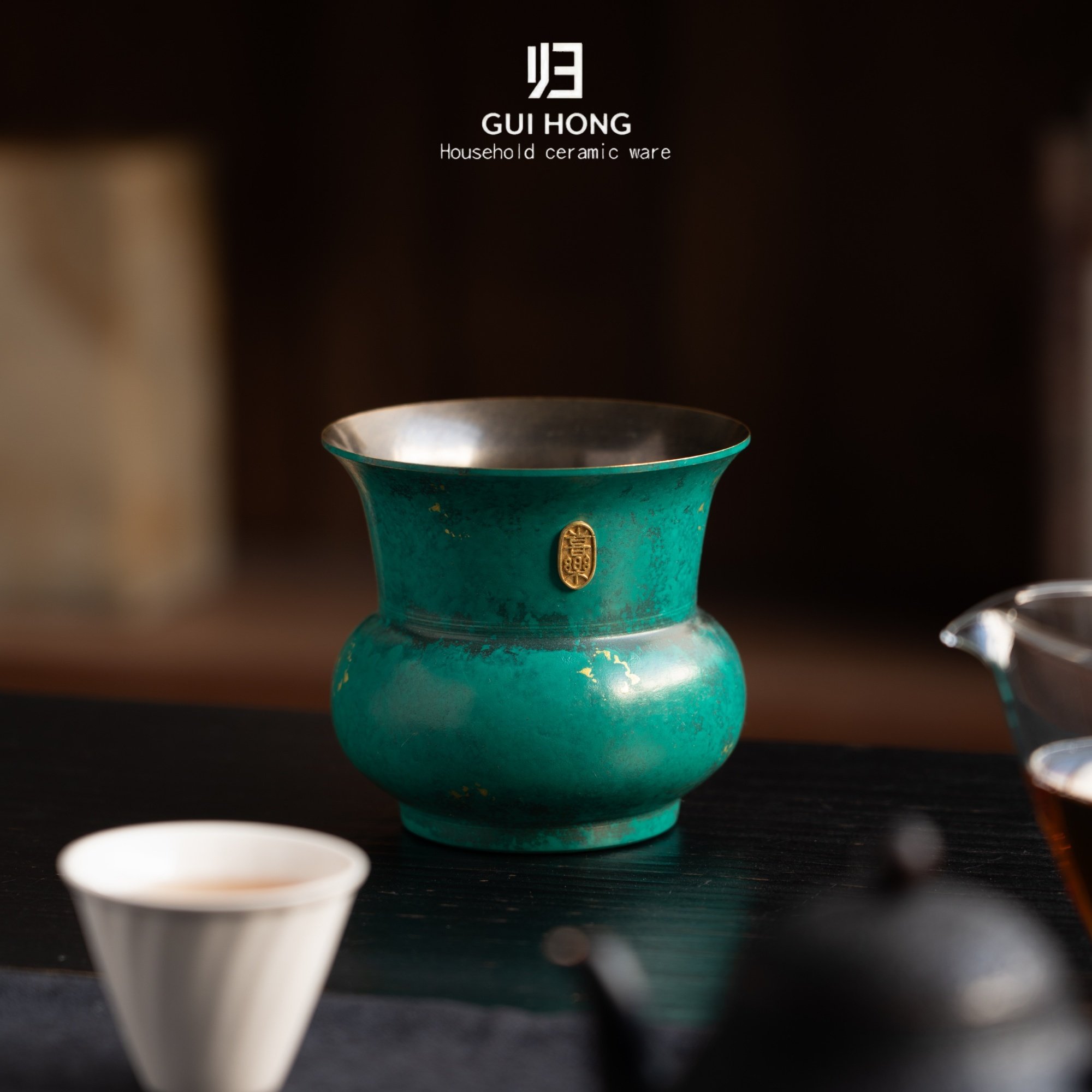 归鸿黄铜茶洗水盂高端小号建水家用水洗缸复古笔洗茶渣缸茶具配件,餐饮具,茶台废水/渣桶,淘宝优惠券,粉丝福利购,淘宝优惠卷