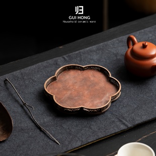 归鸿复古黄铜壶承壶垫茶托茶杯垫防烫茶承家用办公盖置轻奢精致