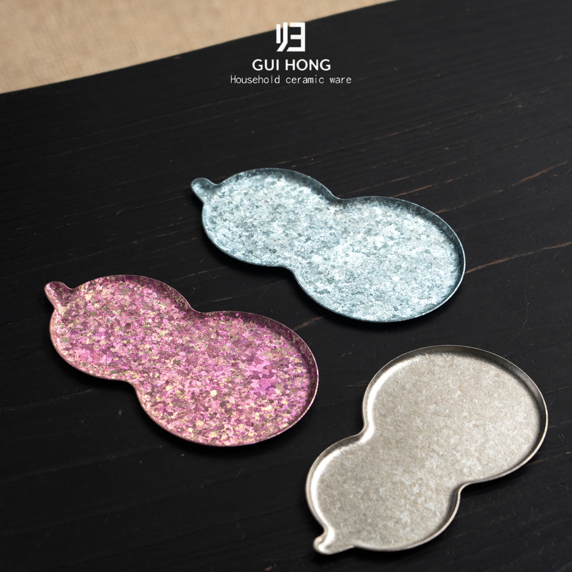 归鸿纯钛壶承家用小号葫芦茶盘高颜值干泡台中式茶托盘防水养壶垫