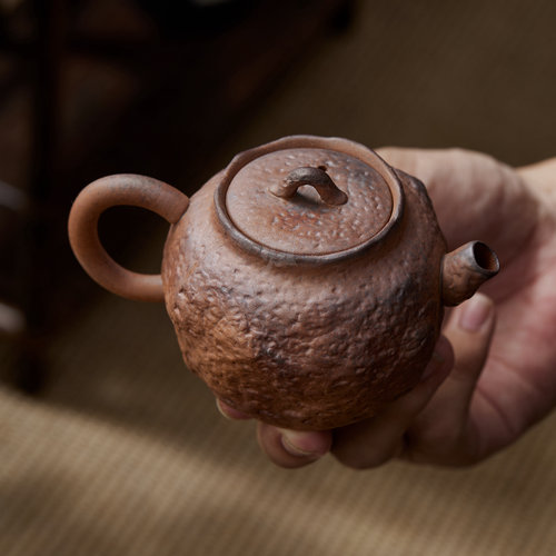 归鸿粗陶老岩泥顽石壶 功夫茶具手工泡茶壶家用复古侘寂风泡茶器
