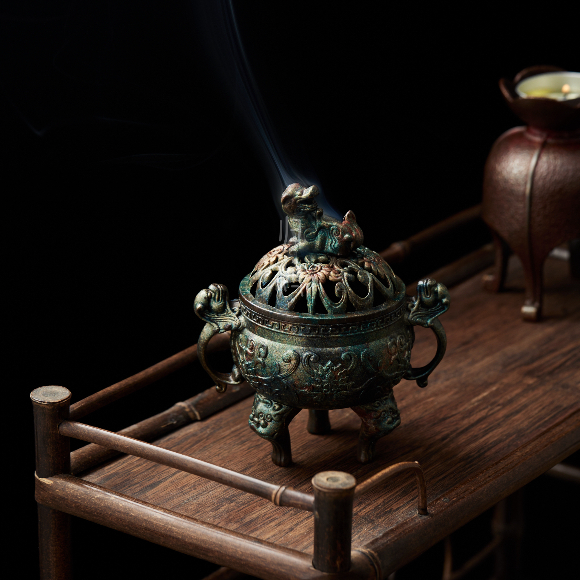 归鸿 三足狻猊香炉家用室内创意摆件香薰炉茶道檀香熏香炉小香炉