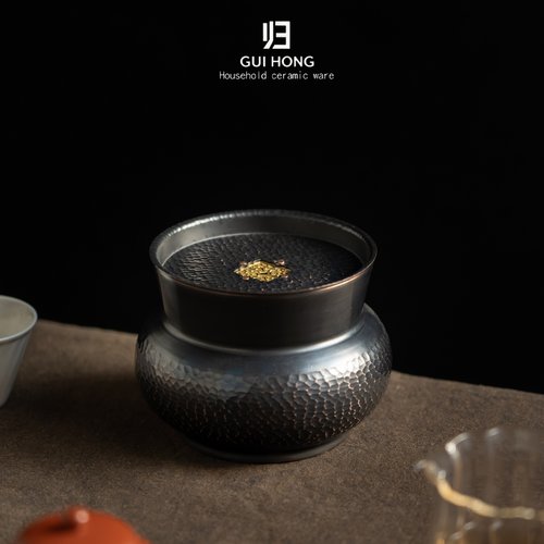 归鸿纯铜壶承家用办公小号壶垫可蓄水茶托轻奢防溢养壶器简约