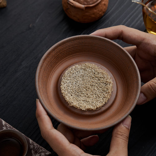 归鸿复古壶承陶瓷日式粗陶干泡台仿柴烧茶壶垫功夫茶道零配茶承