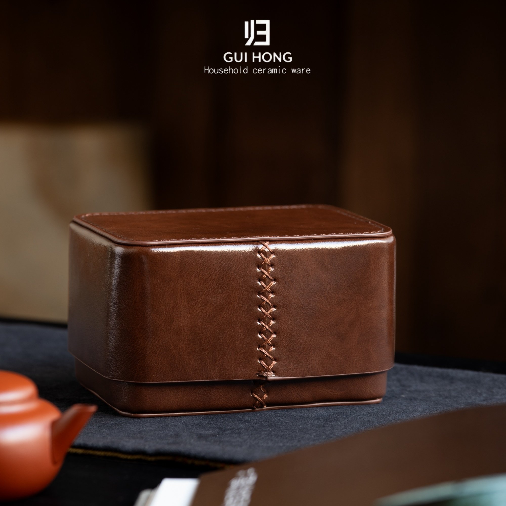 归鸿皮革旅行茶具茶事包小号家用户外便携防震茶具茶壶茶杯收纳盒,餐饮具,旅行茶具,淘宝优惠券,粉丝福利购,淘宝优惠卷