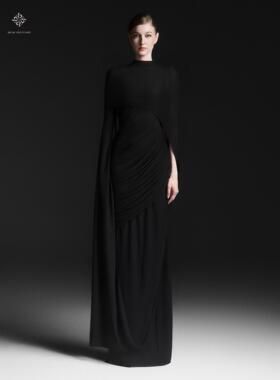 Maison des Copains越南品牌Noir Éternel系列披肩袖长连衣裙定