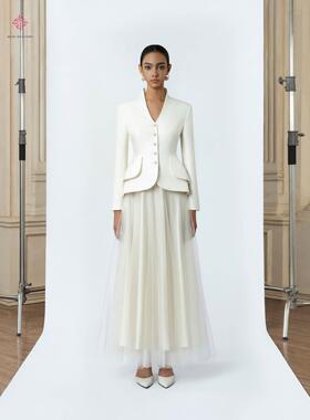 DeTHEIA越南品牌O'RE Hill O'ER DALE系列褶边西装外套定制