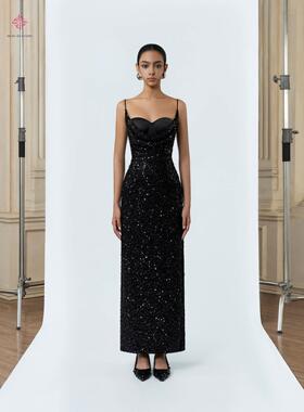 DeTHEIA越南品牌O'RE Hill O'ER DALE系列亮片长连衣裙定制