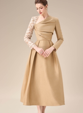 越南小众品牌授权CALISTA DE MINH THANH LAETITA合身中长连衣裙