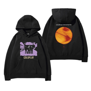 摇滚英伦coldplay酷玩乐队连帽卫衣男女欧美印花潮牌小众宽松上衣