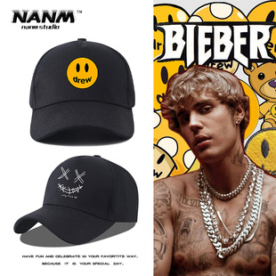 贾斯汀比伯同款JustinBieber同款遮阳帽子棒球帽男女学生鸭舌帽子