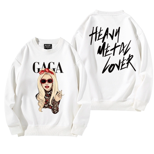 ladygaga嘎嘎姐圆领卫衣男女同款欧美流行音乐个性潮流百搭上衣服