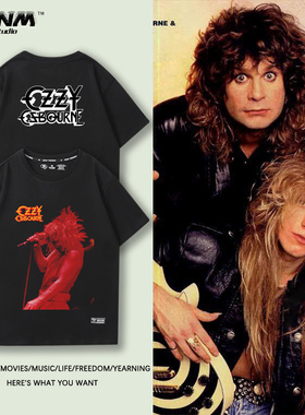 Ozzy Osbourne 奥兹乐队短袖男女金属摇滚vintage复古美式半截袖