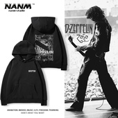 加绒长袖 Led Zeppelin齐柏林飞艇乐队连帽卫衣男秋冬新款 上衣服潮