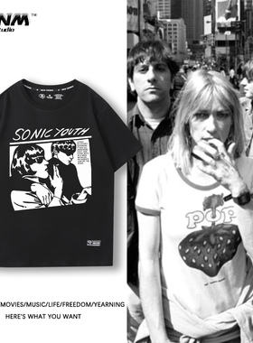 sonic youth音速青年短袖t恤男女纯棉春夏季新款摇滚乐队上衣半袖