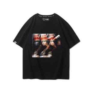 Buckethead 鸡桶哥周边短袖男夏季摇滚美式宽松vintaget恤衫潮流