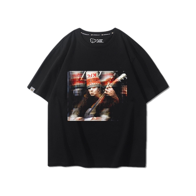 摇滚美式宽松vintaget恤衫潮