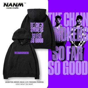 The Chainsmokers烟鬼乐队连帽卫衣男女同款秋冬欧美高街加绒上衣