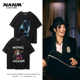 男女宽松潮流半袖 迈克尔·杰克逊Michael Jackson摇滚印花T恤短袖