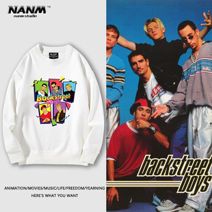 后街男孩Backstreet Boys乐队圆领卫衣男欧美摇滚hiphop周边上衣