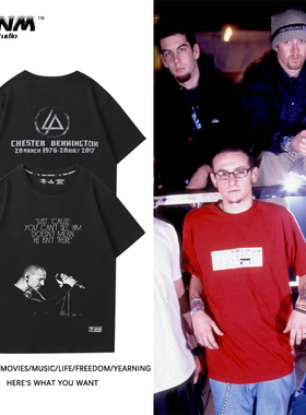 LINKIN PARK Chester R.I.P. 林肯公园乐队短袖T恤男摇滚宽松半袖
