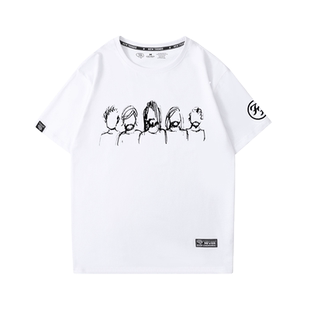 Foo Fighters喷火战机乐队短袖T恤男生夏季纯棉宽松摇滚周边半袖