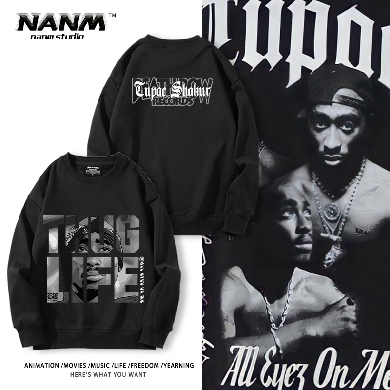 欧美说唱人像宽松舒适上衣