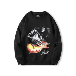 Guns'N'Roses枪炮与玫瑰枪花乐队圆领卫衣男秋冬摇滚个性加绒衣服