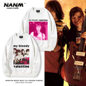 Valentine我 Bloody 血腥情人节乐队圆领卫衣男秋冬印花衣服