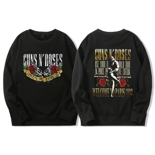 Guns'N'Roses枪炮与玫瑰枪花乐队圆领卫衣男生时尚百搭休闲上衣潮