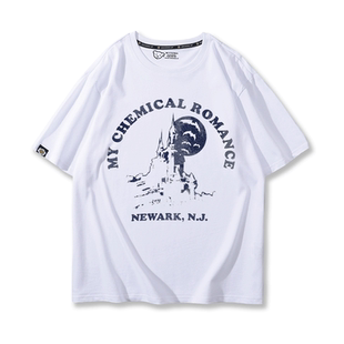 My Chemical Romance乐队t恤男街头vintage我的化学浪漫摇滚半袖