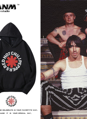 Red Hot Chili Peppers RHCP红辣椒摇滚乐队宽松男生潮流连帽卫衣