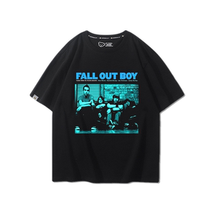 Fall Out Boy打倒男孩乐队周边短袖男夏美国摇滚街头个性纯棉T恤