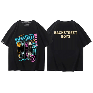 Backstreet Boys后街男孩乐队短袖T恤男女夏季纯棉美式复古半袖潮