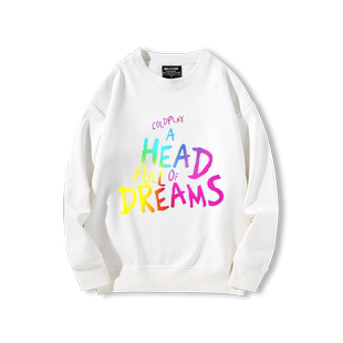 Cold Play酷玩乐队圆领卫衣男女款秋冬经典印花摇滚潮流高街衣服