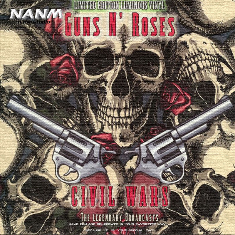 摇滚gunsnroses枪炮与玫瑰枪花乐队印套头连帽卫衣男春秋款上衣