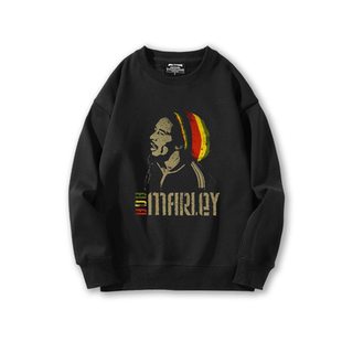 Bob Marley雷鬼圆领卫衣男女生秋冬美式复古小众街头滑板宽松外套