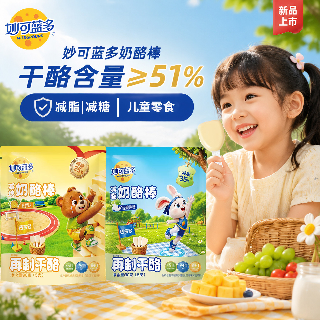 【新品】妙可蓝多减脂减糖奶酪棒
