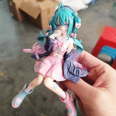 初音未来泡面压景品手办公主殿下坐姿车载机箱可爱二次元摆件礼物