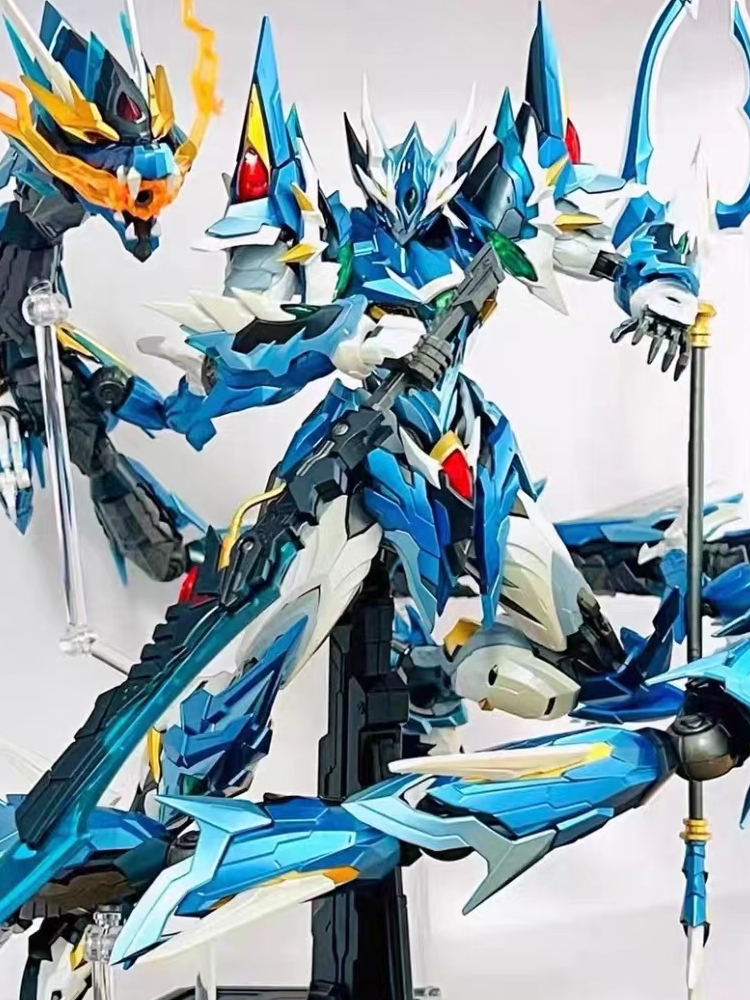 三国摩动核高达HG拼装模型机甲玩具吕布敖丙曹仁干将白起青龙盲盒